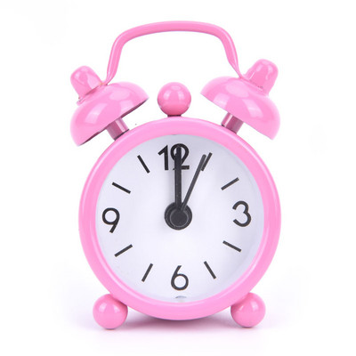 1gab Mini metāla dubultzvana modinātājs elektroniskais apaļais numurs dubultzvana rakstāmgalda digitālais kvarca pulkstenis mājas dekorēšanai, dāvanas bērniem