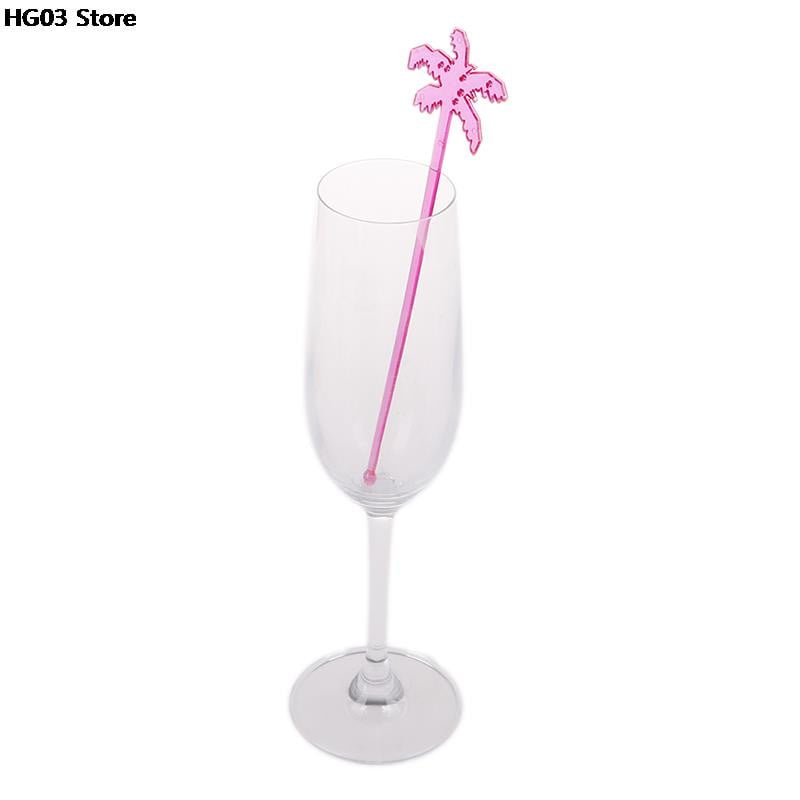 50 komada plastičnih ukrasa za piće/vino za noćne klubove Kokosovo stablo Koktel štapići za miješanje pića Mudler za kavu Puddler