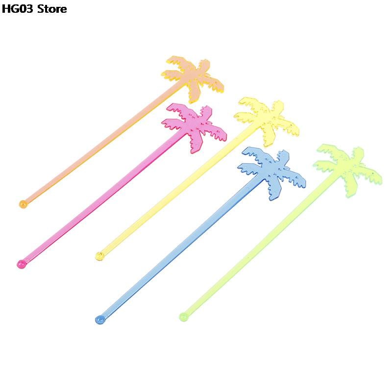 50 komada plastičnih ukrasa za piće/vino za noćne klubove Kokosovo stablo Koktel štapići za miješanje pića Mudler za kavu Puddler