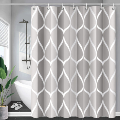 Boho tema Plave zavjese za tuš Kupaonski dodaci Slatki 3D ispis Vodootporna tkanina s kukama Dekorativna zavjesa s geometrijskim uzorkom