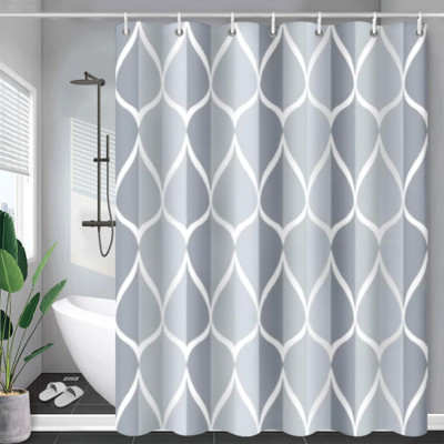 Boho tema Plave zavjese za tuš Kupaonski dodaci Slatki 3D ispis Vodootporna tkanina s kukama Dekorativna zavjesa s geometrijskim uzorkom