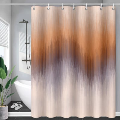 Boho tema Plave zavjese za tuš Kupaonski dodaci Slatki 3D ispis Vodootporna tkanina s kukama Dekorativna zavjesa s geometrijskim uzorkom