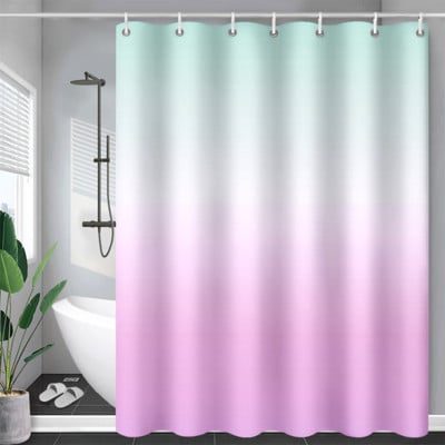 Boho tema Plave zavjese za tuš Kupaonski dodaci Slatki 3D ispis Vodootporna tkanina s kukama Dekorativna zavjesa s geometrijskim uzorkom