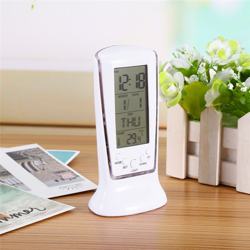 Digitalni kalendar, temperaturni LED, digitalni budilnik s plavim pozadinskim svjetlom, elektronički kalendar, termometar, LED sat s vremenom