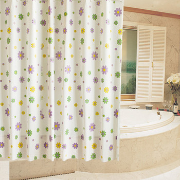 Завеси за душ Удебеляване PEVA Неръждаема стомана Buttonhole Водоустойчива устойчива на плесен Полупрозрачна завеса за баня Декор за баня