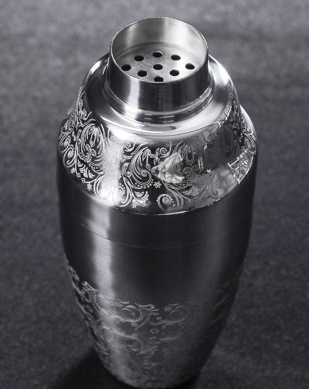 Japāņu stila 500 ml nerūsējošā tērauda trīsdaļīgs kodināšanas kokteiļu šeikera stieņa šeikeris