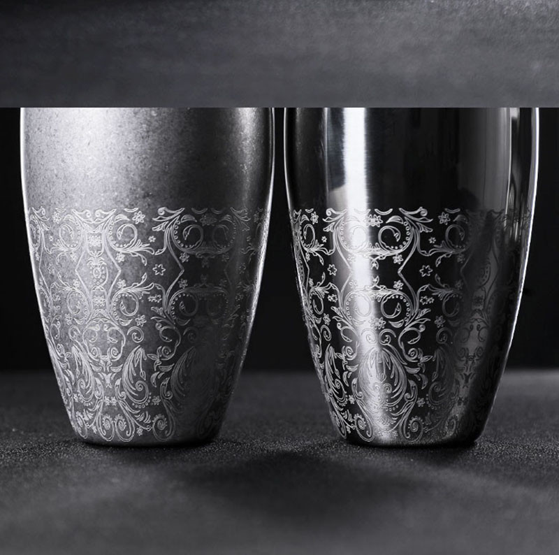 Japāņu stila 500 ml nerūsējošā tērauda trīsdaļīgs kodināšanas kokteiļu šeikera stieņa šeikeris