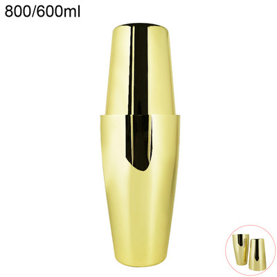 1-13 komada Black Rose Gold Mixer Jigger Metal Bartender Boston Cocktail Shaker Mixer Piće Tool Bar Set Kit Drvena postolja