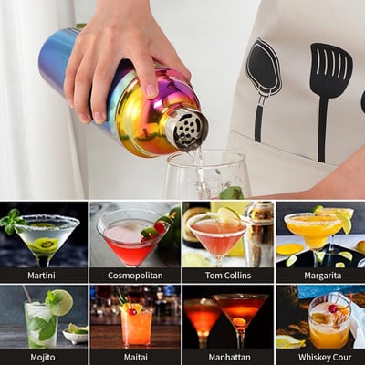 1/2 ΤΕΜ. 750ML από ανοξείδωτο χάλυβα Cocktail Shaker Bar Drink Bartender Wine Bottle Cocktail Mixer Wine Martini Drinking Party Bar Tool