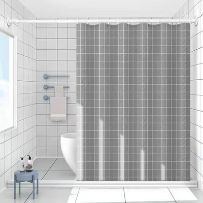 Smiješna mačka zavjesa za tuširanje 3D crtana životinja Jednostavna bijela zavjesa za kadu Vodootporni poliester Kupaonski pribor Set dekor