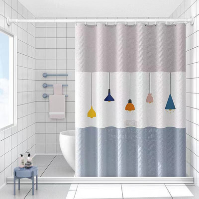 Smiješna mačka zavjesa za tuširanje 3D crtana životinja Jednostavna bijela zavjesa za kadu Vodootporni poliester Kupaonski pribor Set dekor