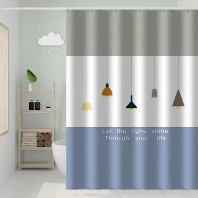 Smiješna mačka zavjesa za tuširanje 3D crtana životinja Jednostavna bijela zavjesa za kadu Vodootporni poliester Kupaonski pribor Set dekor