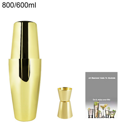 550 ml 800/600 ml kokteiļu šeikeris nerūsējošā tērauda Bostonas šeikeri mikseris vīna bārmeņa komplekts Melns un rožzelts bāra rīki Barware