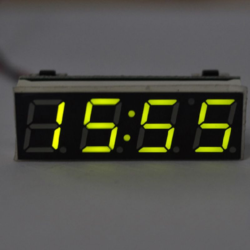 Digitalna cijev za automobil, elektronički sat, LED, tri u jednom, vrijeme + temperatura + napon, osnovna verzija mikrokontrolera Electron