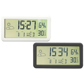 Ψηφιακό Ξυπνητήρι, Ηλεκτρονικό επιτραπέζιο ρολόι LED με ένδειξη ώρας υγρασίας θερμοκρασίας, για σπίτι, υπνοδωμάτιο, γραφείο