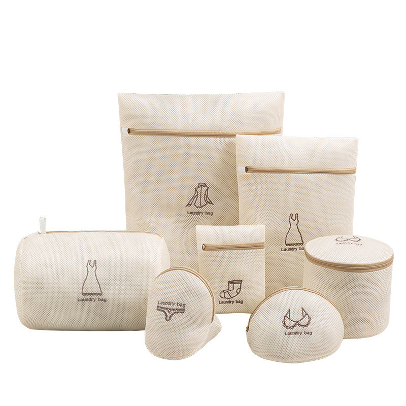 7 dydžio skalbimo maišeliai tinklinis poliesteris nešvarių skalbinių krepšys siuvinėjimas tinklelis liemenėlės plovimo krepšelis apatinių drabužių drabužių skalbinių krepšys