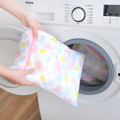 6 Size Zippered Foldable Nylon Laundry Bag Bra Socks Underwear Clothes Washing Machine Protection Net Mesh Bags