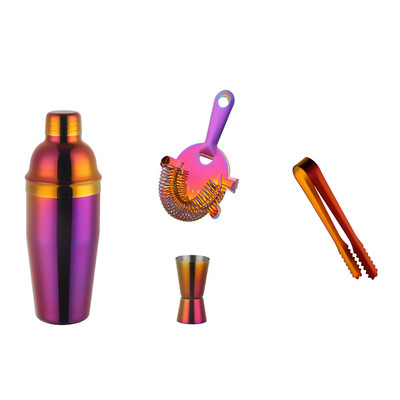 750 ml nerūsējošā tērauda kokteiļu kratītāju komplekts ledus smalcināšanas ledus filtra mērtrauks Martini Boston kratītājs bārmeņa komplekti bāra instrumentu komplekts