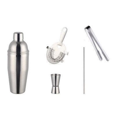 750 ml nerūsējošā tērauda kokteiļu kratītāju komplekts ledus smalcināšanas ledus filtra mērtrauks Martini Boston kratītājs bārmeņa komplekti bāra instrumentu komplekts