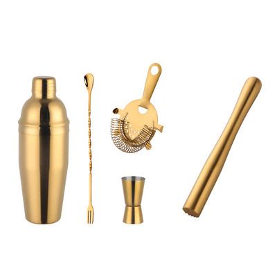 750 ml nerūsējošā tērauda kokteiļu kratītāju komplekts ledus smalcināšanas ledus filtra mērtrauks Martini Boston kratītājs bārmeņa komplekti bāra instrumentu komplekts