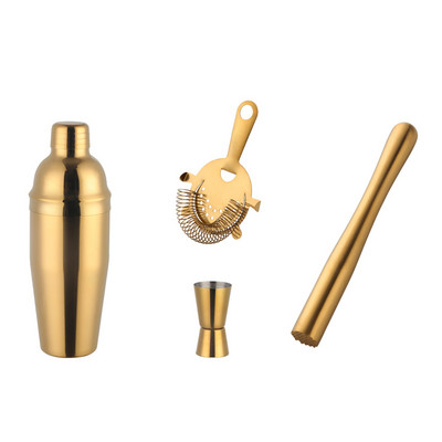 750 ml nerūsējošā tērauda kokteiļu kratītāju komplekts ledus smalcināšanas ledus filtra mērtrauks Martini Boston kratītājs bārmeņa komplekti bāra instrumentu komplekts