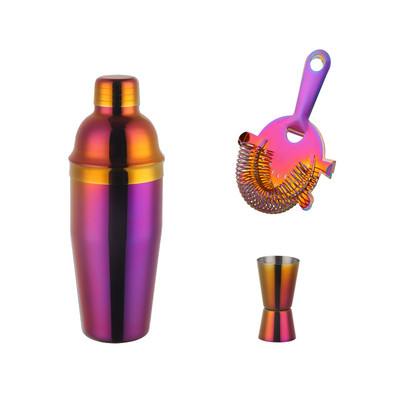 750 ml nerūsējošā tērauda kokteiļu kratītāju komplekts ledus smalcināšanas ledus filtra mērtrauks Martini Boston kratītājs bārmeņa komplekti bāra instrumentu komplekts