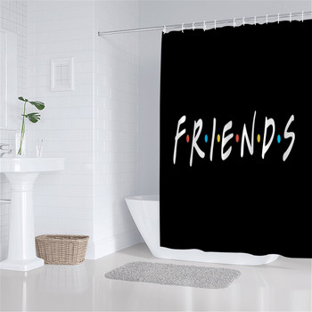 Ασπρόμαυρο βέλος κουρτίνας μπάνιου Be Awesome Quote Μοναδικό δημιουργικό σχέδιο ύφασμα διακόσμηση μπάνιου Κουρτίνες μπάνιου περιλαμβάνουν γάντζους