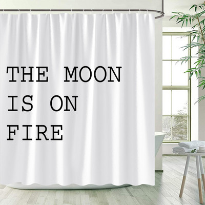 Crno-bijela zavjesa za tuš Arrow Be Awesome Quote Jedinstveni kreativni dizajn Tkanina Dekoracija kupaonice Zavjese za kupaonicu uključuju kuke