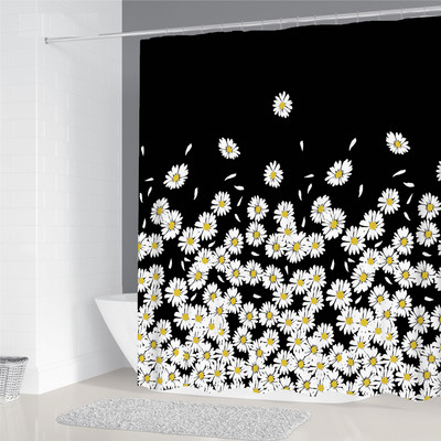 Europsko cvijeće, ptice, biljke Zavjese za kupaonicu Vodootporna zavjesa za tuširanje 3D ispis Dekoracija kupaonice s kukom Zastor za kupaonicu