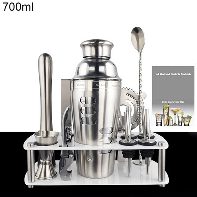 Black/Rose Gold Boston Shaker za koktele Napitci Posuđe za bar Barmen Wine Jigger Žlica za miješanje Dodaci Bar Shakeri Alati Stalak