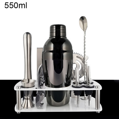 Black/Rose Gold Boston Shaker za koktele Napitci Posuđe za bar Barmen Wine Jigger Žlica za miješanje Dodaci Bar Shakeri Alati Stalak