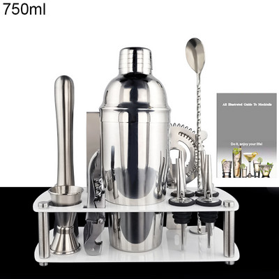 Black/Rose Gold Boston Shaker za koktele Napitci Posuđe za bar Barmen Wine Jigger Žlica za miješanje Dodaci Bar Shakeri Alati Stalak