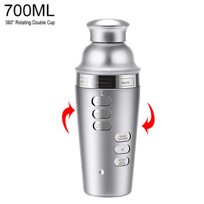 Black/Rose Gold Boston Shaker za koktele Napitci Posuđe za bar Barmen Wine Jigger Žlica za miješanje Dodaci Bar Shakeri Alati Stalak