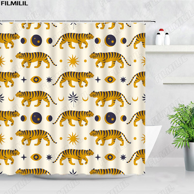 Biljka Afrika Leopard Zavjesa za tuširanje Tropski palmin list Zebra Tukan Flamingo Džungla Divlje životinje Dekoracija kupaonice Set zavjesa za kupaonicu