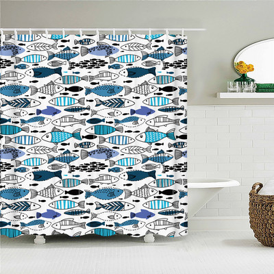 Zavjesa za tuširanje s crtanim dinosaurusima Zaslon za kadu Dječje kupaonske zavjese vodootporne poliesterske dekoracije za dom s kukama