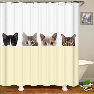 Zavjesa za tuširanje s crtanim dinosaurusima Zaslon za kadu Dječje kupaonske zavjese vodootporne poliesterske dekoracije za dom s kukama