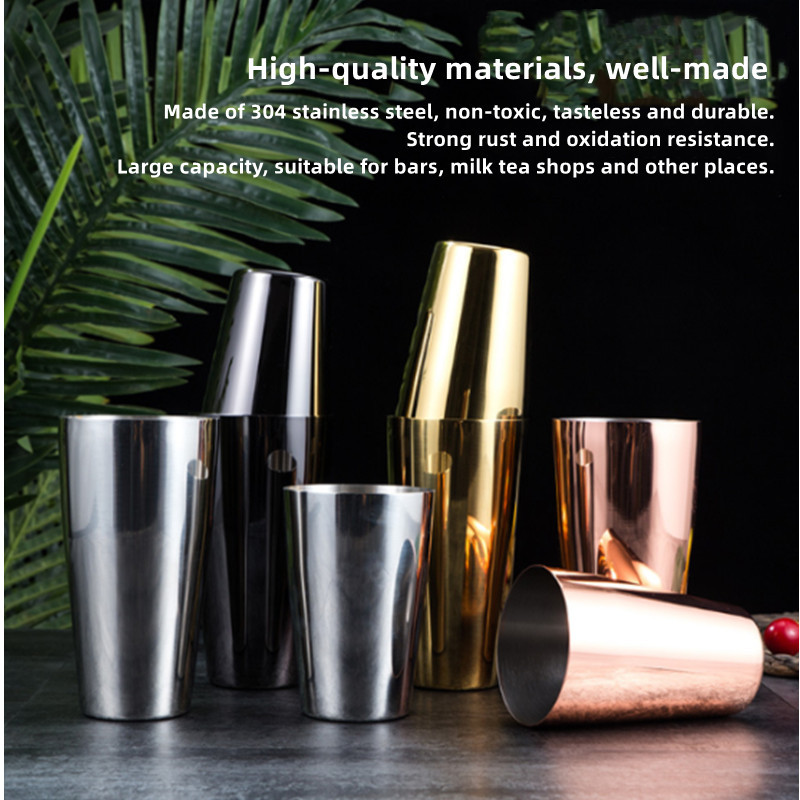 1PC 5 boja 550ML/850ML Mikser za koktele od nehrđajućeg čelika Wine Martini Boston Bar Shaker Barmen Drink Party Bar Kuhinjski alat SW