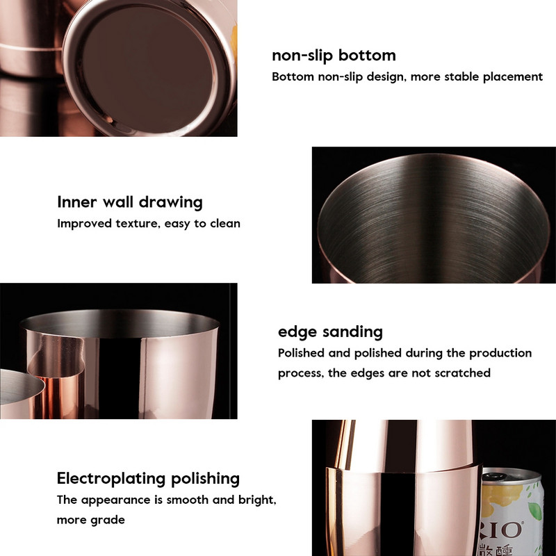 550/850 ml sabiezināts nerūsējošais tērauds Bostonas kokteiļu rīki Šeikeris Mikseris Vīns Martini Dzeršanas mērkauss Bārmeņa ballīšu bāra rīki