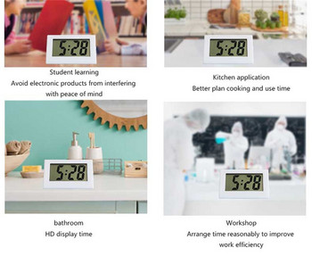DIY Office Dashboard Home Ηλεκτρονικό ρολόι Επιτραπέζιο ρολόι Επιτραπέζιο Ώρα Εμφάνιση Ρολόι LCD Ψηφιακό