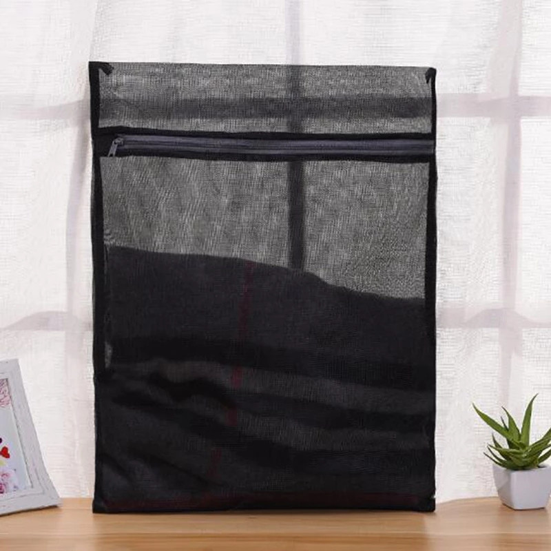 1PC Vreća za pranje rublja u perilici rublja s patentnim zatvaračem Vreća za pranje grudnjaka od najlonske mrežaste mreže 3 veličine crne vrećice za pranje