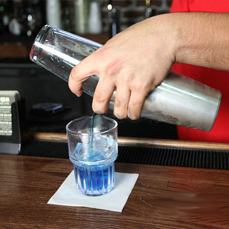 Besplatna dostava 5 različitih boja shakera od nehrđajućeg čelika Boston Bar shaker i 16 oz. Sa/bez kompleta čaša za miješanje recepta