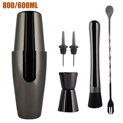 Σετ 5-7 τεμαχίων Boston Cocktail Shaker Botique-Bartender Σετ για επαγγελματίες μπάρμαν και εργαλεία οικογενειακού μπαρ.