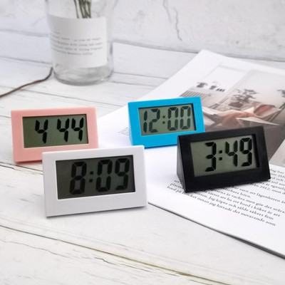 Мини за TRIANGLE for TIME Часовник Пластмасов мини часовник Часовници Джобни Офис Календар за Домашно училище Офис Голям екран