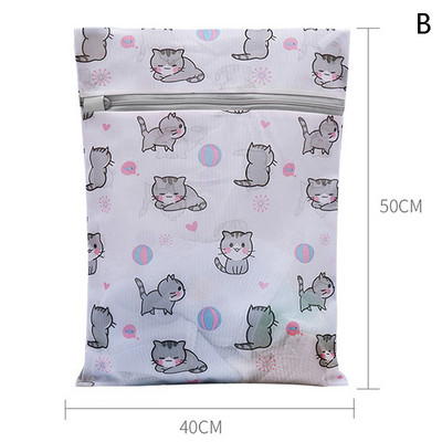Mrežasta vreća za rublje s printom slatkog mačića Mreža za pranje donjeg rublja Vreća za pohranu odjeće Torbica za pranje rublja Torbica za grudnjake Organizator