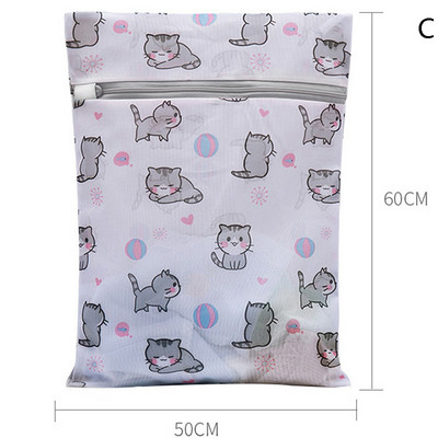 Mrežasta vreća za rublje s printom slatkog mačića Mreža za pranje donjeg rublja Vreća za pohranu odjeće Torbica za pranje rublja Torbica za grudnjake Organizator