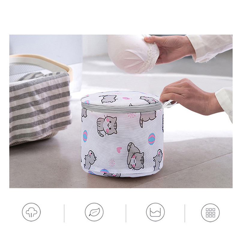 Mrežasta vreća za rublje s printom slatkog mačića Mreža za pranje donjeg rublja Vreća za pohranu odjeće Torbica za pranje rublja Torbica za grudnjake Organizator