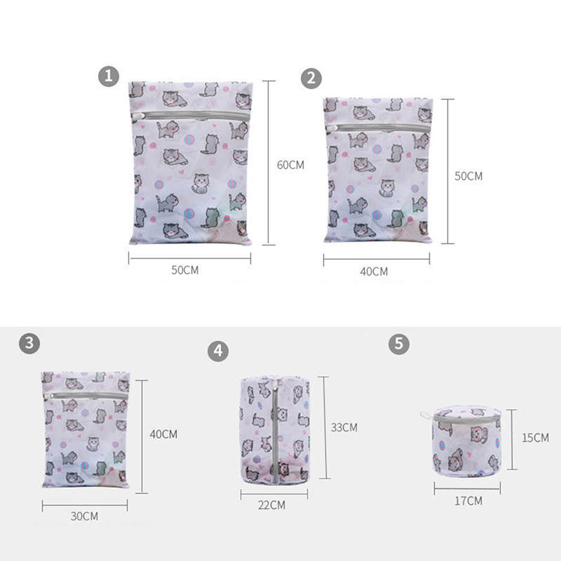 Mrežasta vreća za rublje s printom slatkog mačića Mreža za pranje donjeg rublja Vreća za pohranu odjeće Torbica za pranje rublja Torbica za grudnjake Organizator
