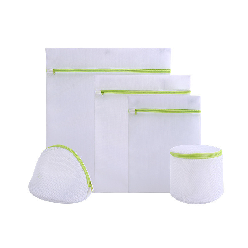 Mrežaste vrećice za rublje sa zelenim patentnim zatvaračem Putni prijenosni organizator za donje rublje Odjeća Vreće za pranje u kućanstvu Sklopiva torba za prljavo rublje