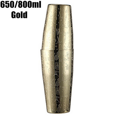 1 komad Bostonskog shakera za koktele s ugraviranim uzorkom na pločici Shaker za koktele Set limenih alata