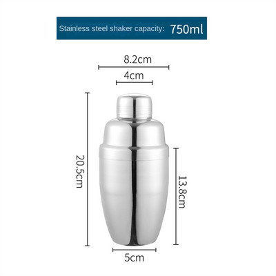 Podebljani šejker od nehrđajućeg čelika Trgovina ručnim shakerom za čaj od nehrđajućeg čelika za barmena Alat za piće Party Bar Dodaci